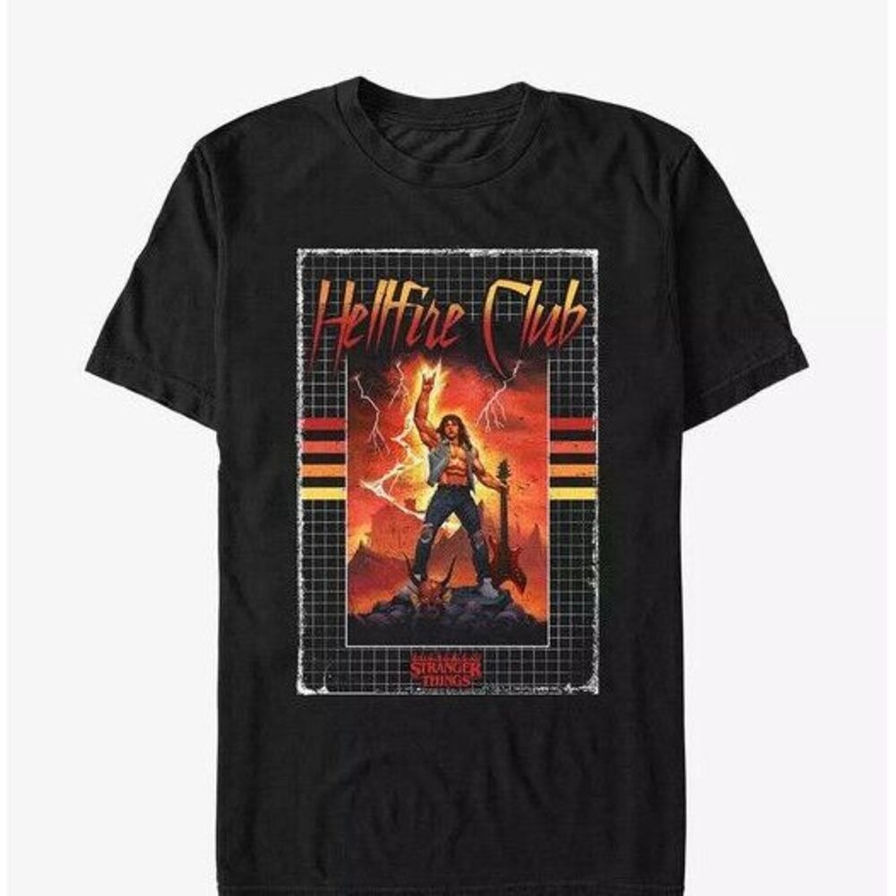 Eddie Munson Hellfire Club Guitar Stranger Things Netflix‎ T-Shirt Men's 3X NWT